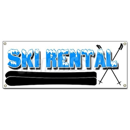 Signmission SKI RENTAL BANNER SIGN snow water jet boats surfboards surf canoe kayak B-Ski Rental